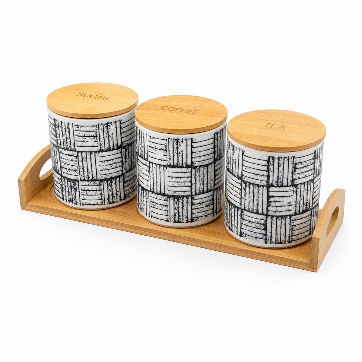 Ceramic Jar Set 3pc Heavy Madni - Image 3