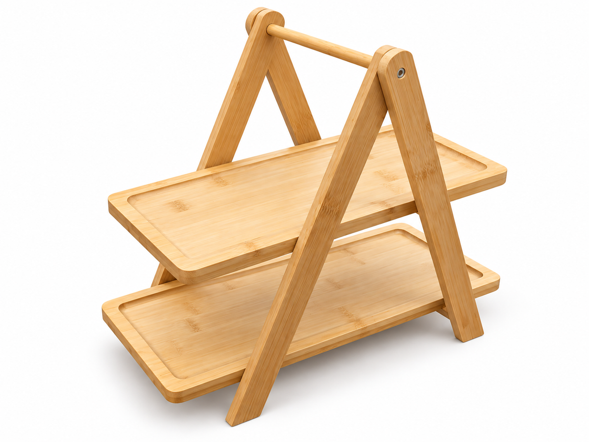 Wood Pastry Stand 2 Step Tdl - Image 3