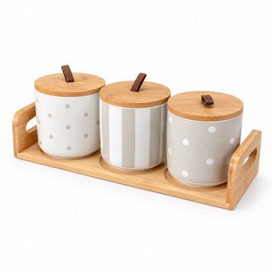 Ceramic Jar Set 3pc Madni - Image 2