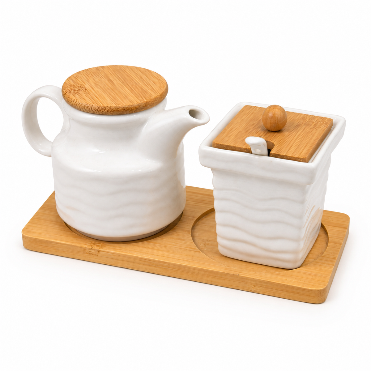 Ceramic Sugar Pot & Kettle Set 2pc 9-9/10 - Variant 1 - Image 3