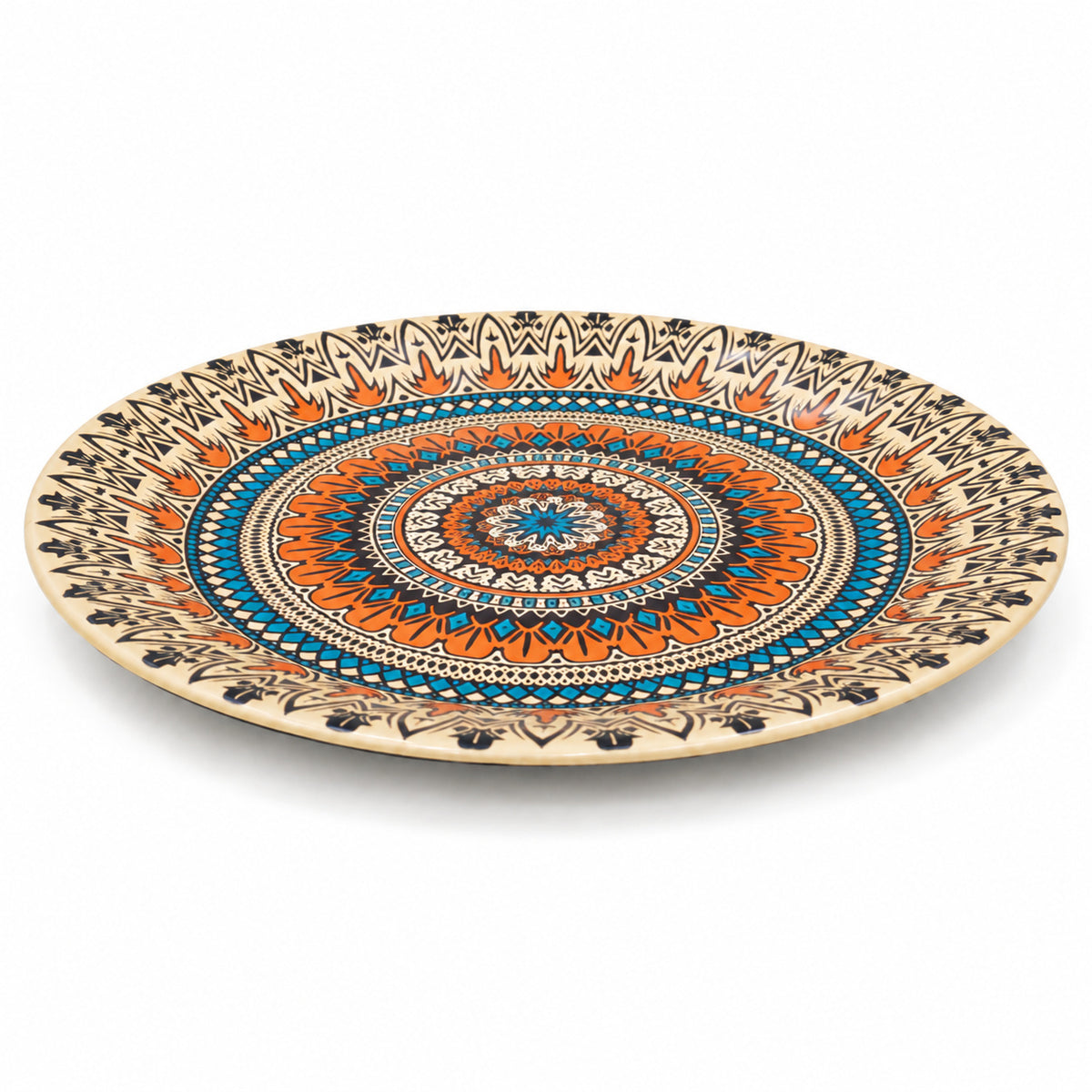 Boho Mandala Double glazed Melamine Rice Plate | Dinner Plate
