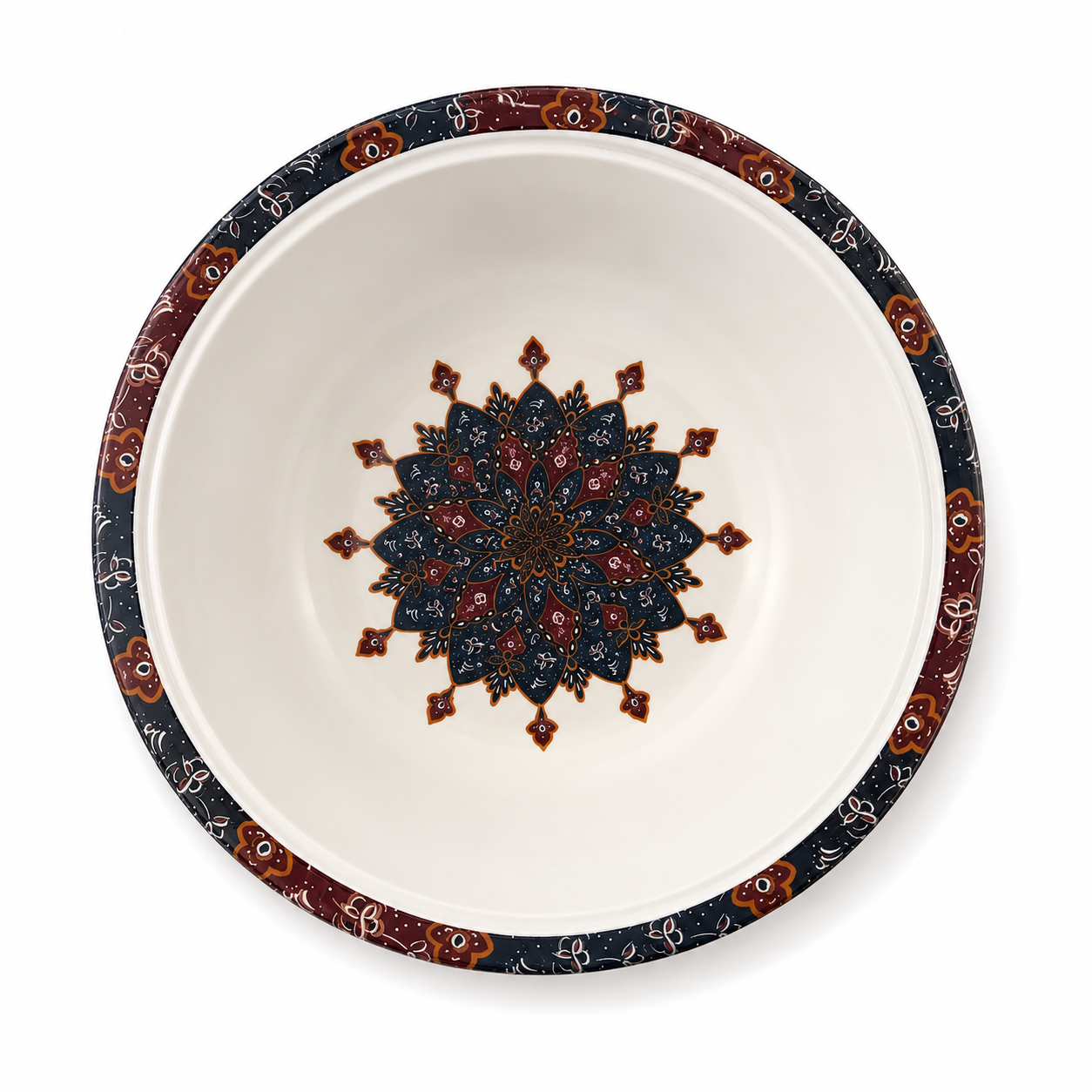 Double Glazed Melamine Soup Bowl | Curry Bowl | With Lid