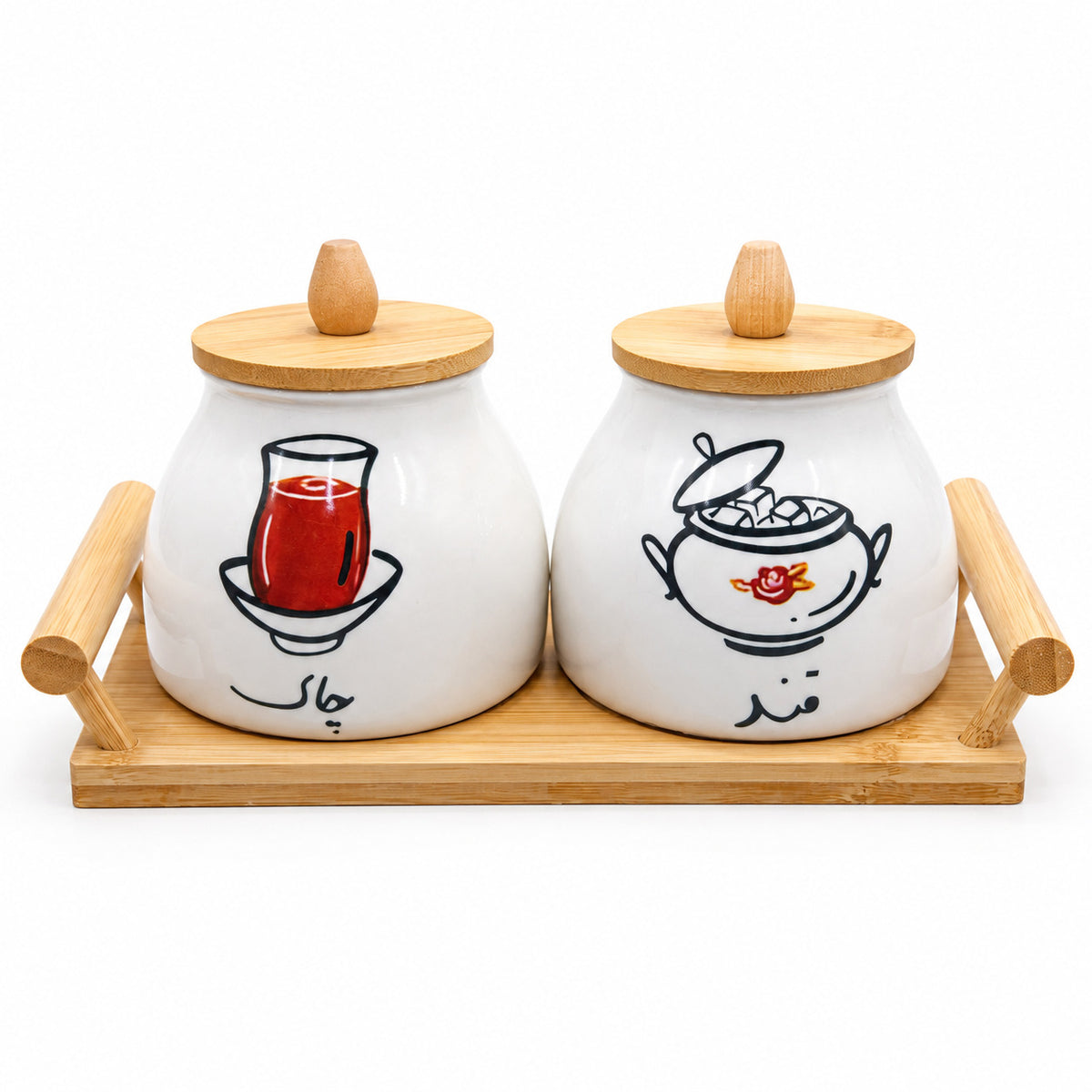 Ceramic Jar Set 3pc Fr 9-2 - Image 1