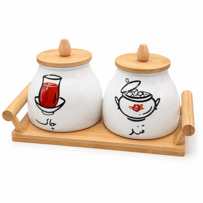 Ceramic Jar Set 3pc Fr 9-2 - Image 2