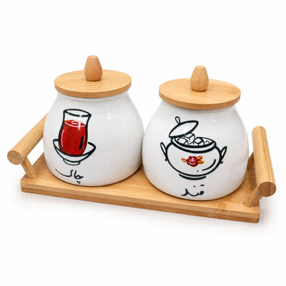 Ceramic Jar Set 3pc Fr 9-2 - Image 3