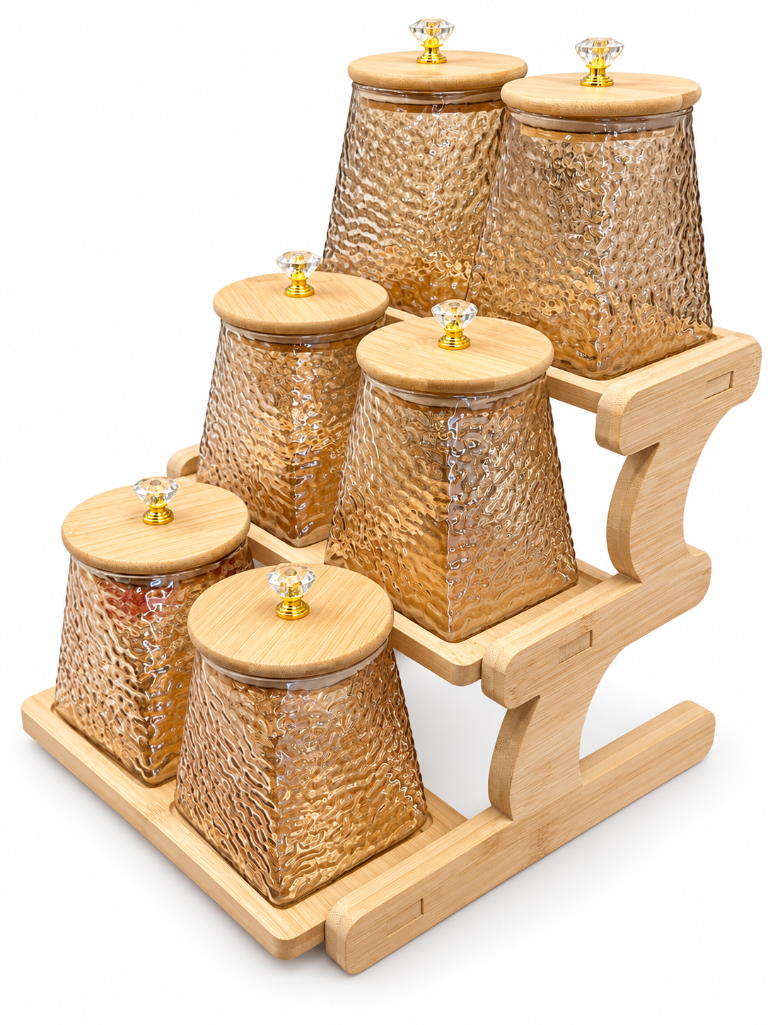 Sj Glass Spice Rack 6pc Kes 39 - Image 1