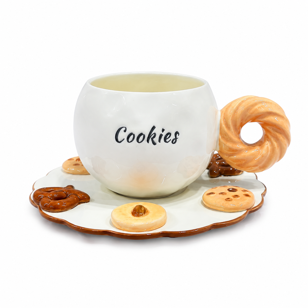 Sj Ceramic Cup N Saucer Cookies Dm 93 - Image 3