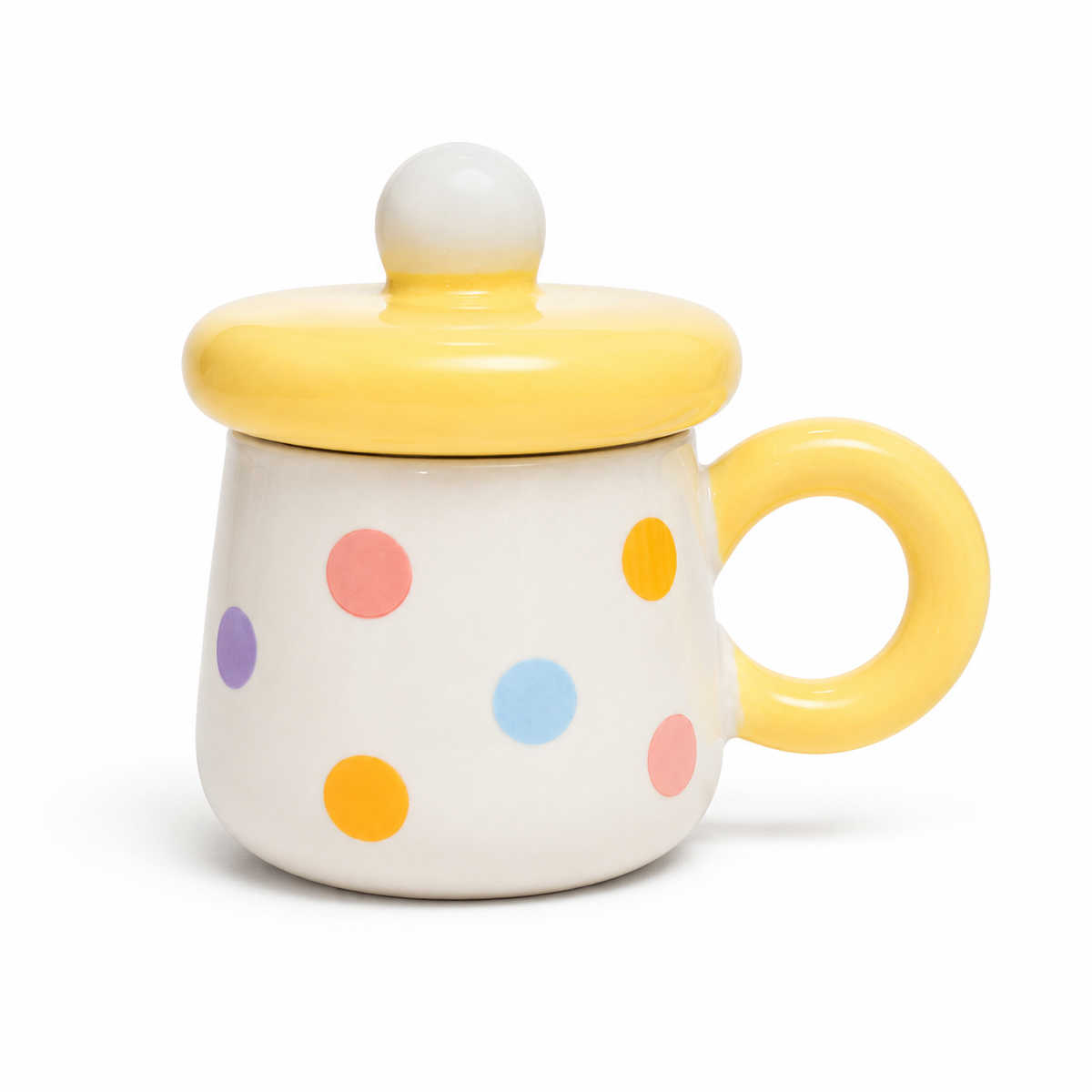 Sj Polka Dot Mug W Lid Dm 29y - Variant 2 - Image 1