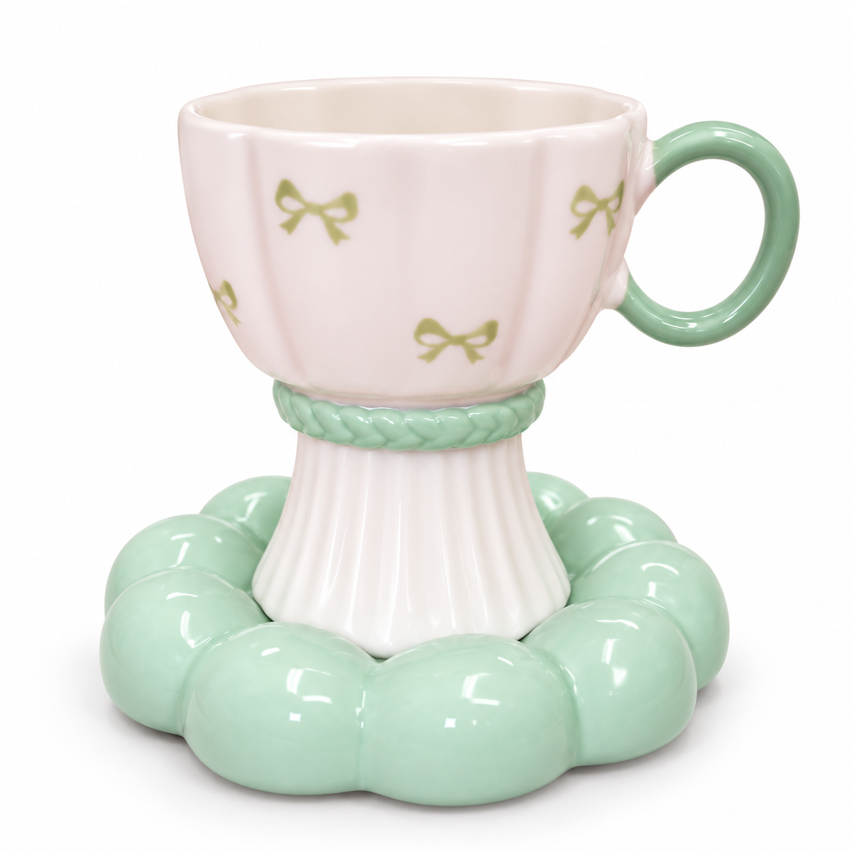 Sj Ceramic Cup N Saucer Dm 156 - Image 1