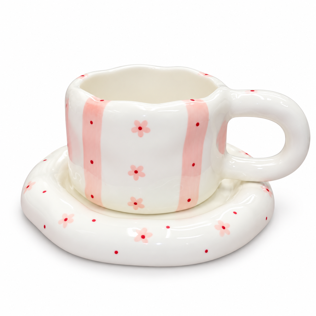 Sj Ceramic Cup N Saucer Dm 65 - Image 1
