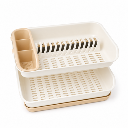 2 Tier Plate Rack | Dish Drying Rack