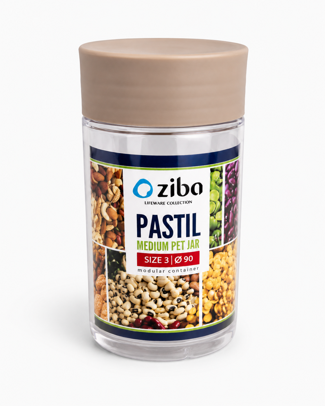 Ziba Pastil Medium Pet Jar 1000 ML Modular