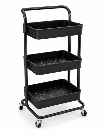 Metal Kitchen Storage Rack Kitchen Floor Rack Storage Rack Multi-layer Fruit and Vegetable Storage Metal Trolley