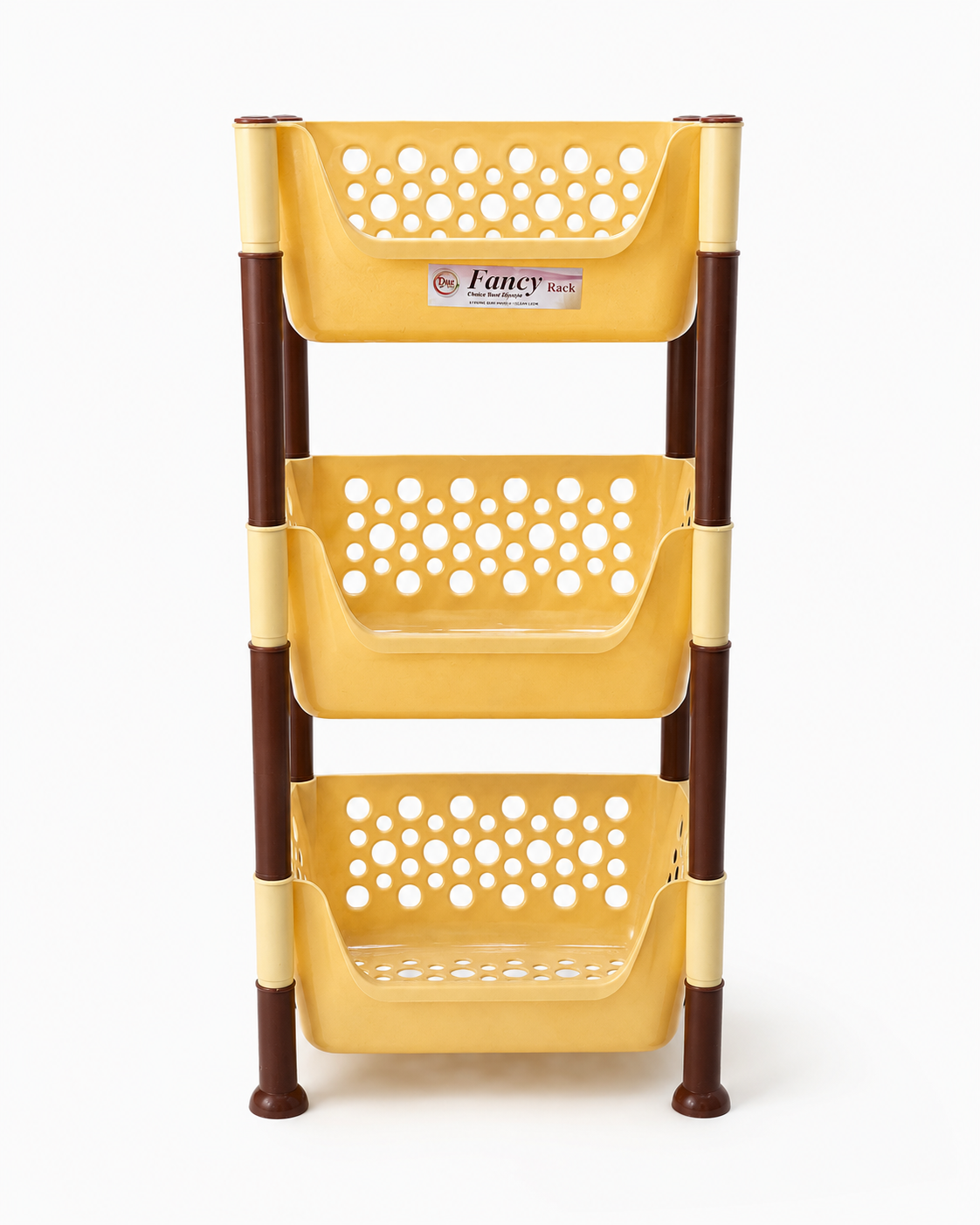 Fruit and Vegetable Storage Rack, with Wheels for Onions and Potatoes | Rotatable | 3 Layer Plastic (Copy)