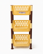 Fruit and Vegetable Storage Rack, with Wheels for Onions and Potatoes | Rotatable | 3 Layer Plastic (Copy)
