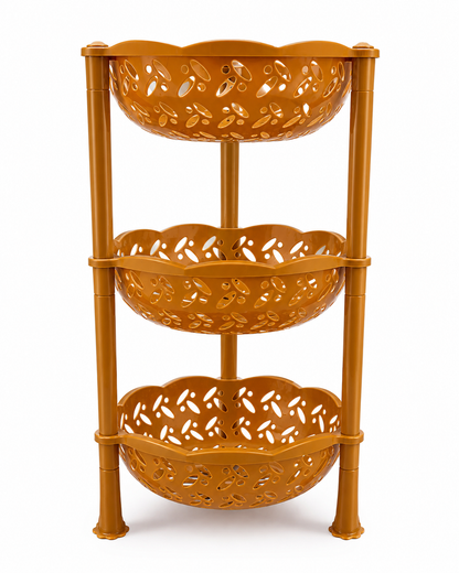 Plastic 3-Layer Multipurpose Kitchen Organizer/Storage Rack | Onion Stand for Kitchen | Vegetable Organizer
