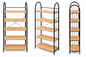 Multipurpose Shelve 5 Tier In Metal base with wooden shelves