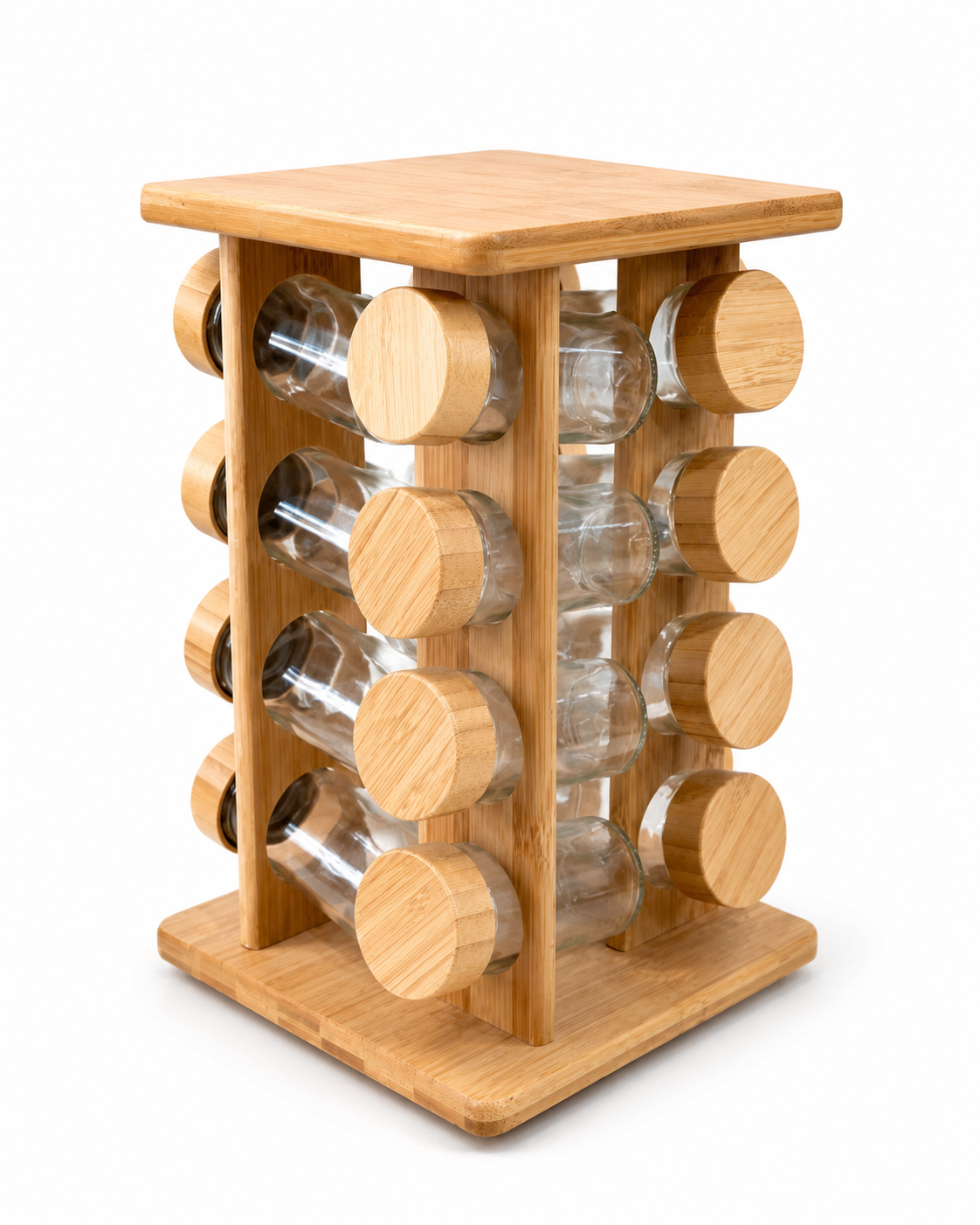 Wooden Rotatable Spice Rack