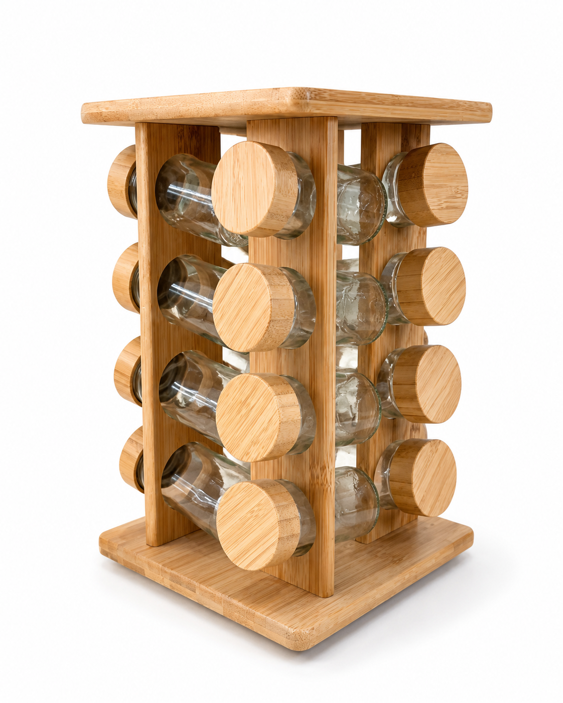 Wooden Rotatable Spice Rack