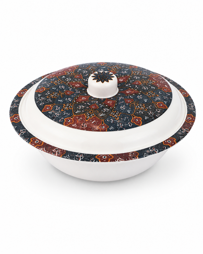 Double Glazed Melamine Soup Bowl | Curry Bowl | With Lid